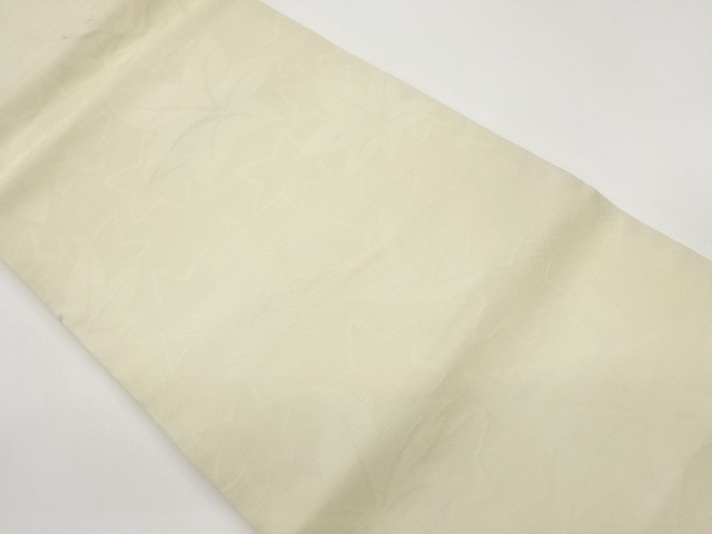 JAPANESE NAGOYA OBI FOR SUMMER / WOVEN MAPLE LEAVES
